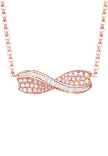 Vedantti pink Vedantti 18k Mobius Max Diamond Baguette Necklace in Rose Gold 39CC3ACA908952GS_1