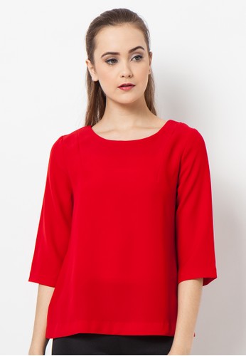 A&D MS 518A Blouse 34 Sleeve - Red