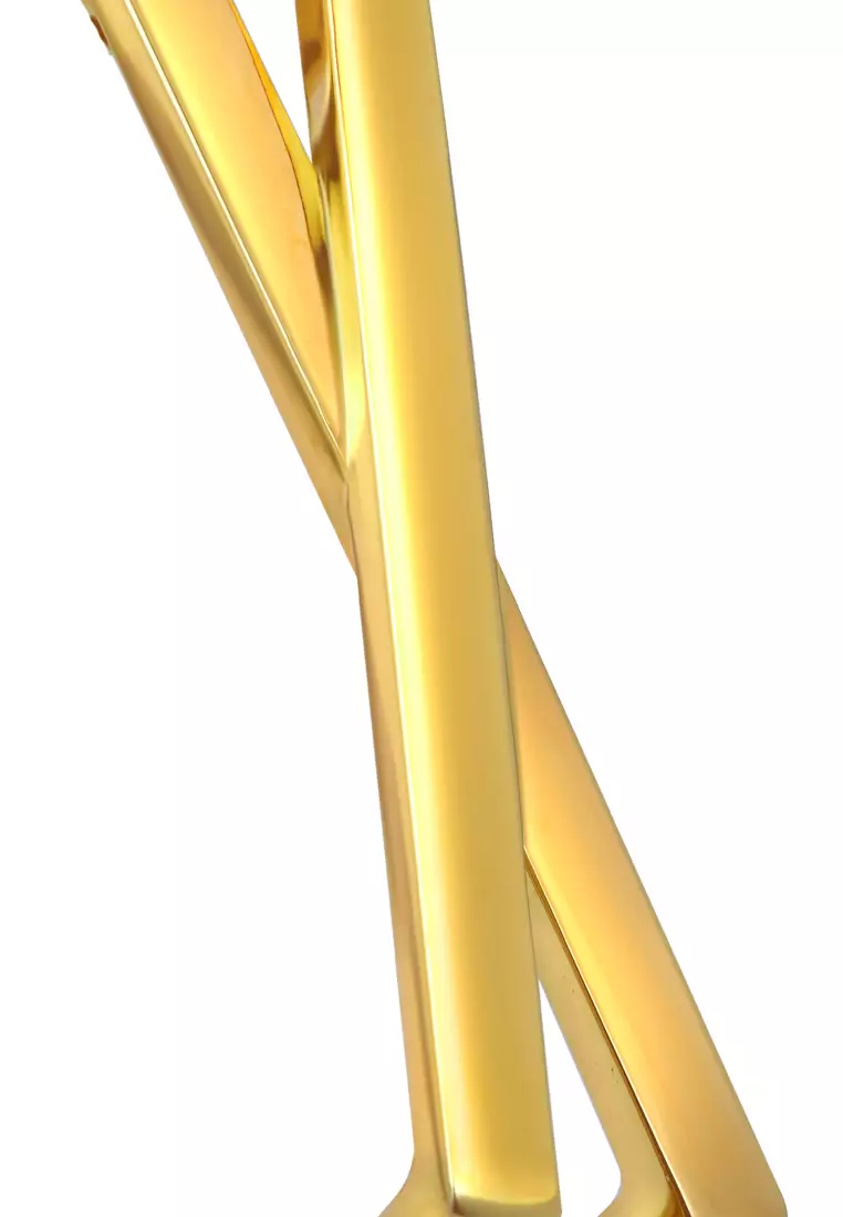 TOMEI Anastasia X-Cross Bangle, Yellow Gold 916