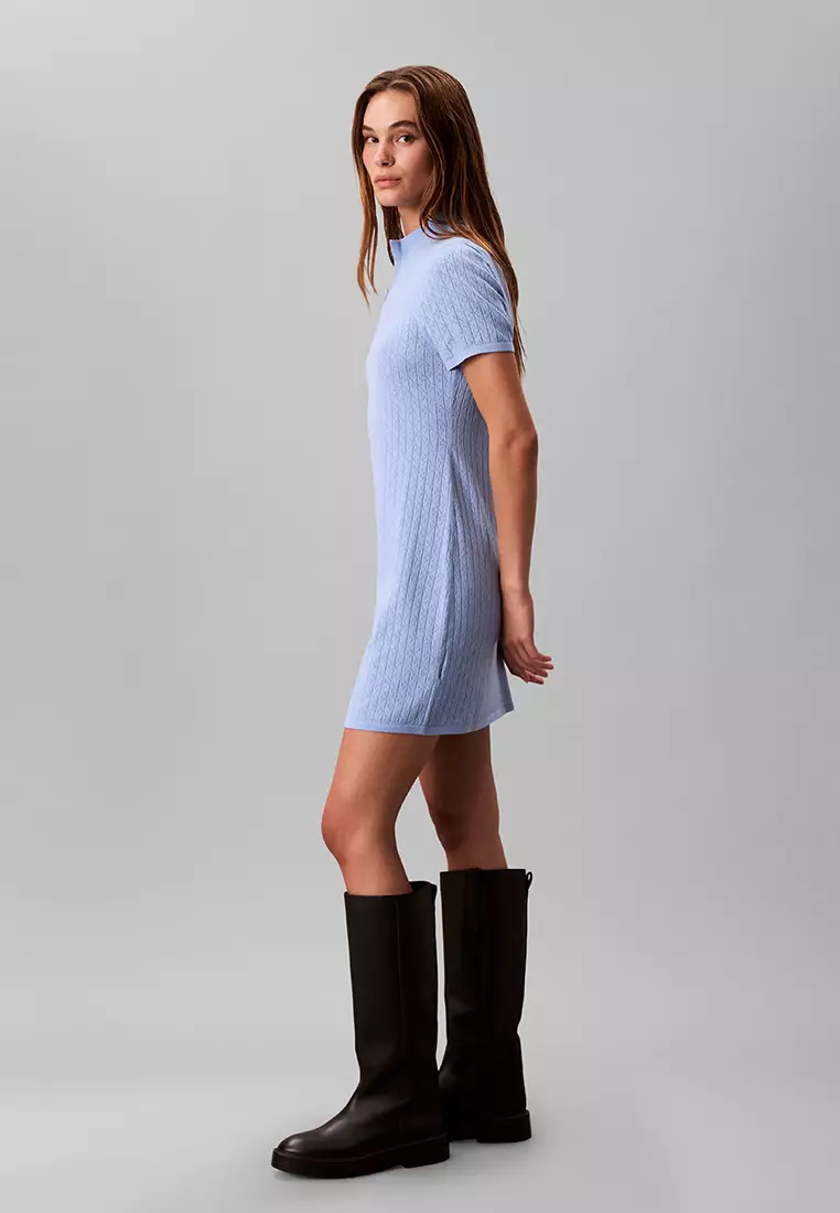 Buy Calvin Klein Tech Knit 1/4 Zip Mini Sweater Dress - Calvin Klein Jeans  2026 Online | ZALORA