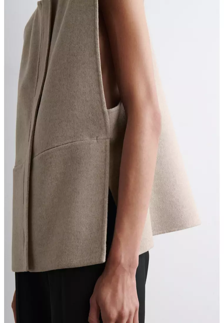 DOUBLE-FACED WOOL HYBRID VEST