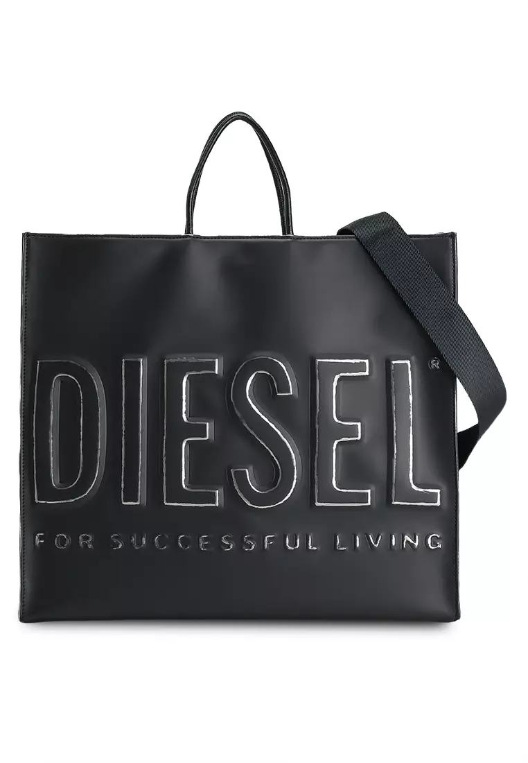 【DIESEL】 emboss logo totebag y2k Diesel logo tote tote - Gem