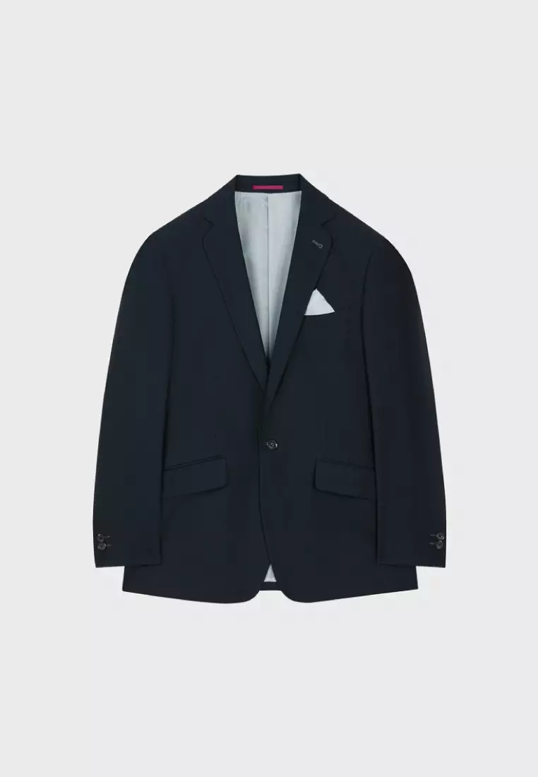 Midnight Blue Houndstooth Slim Suit