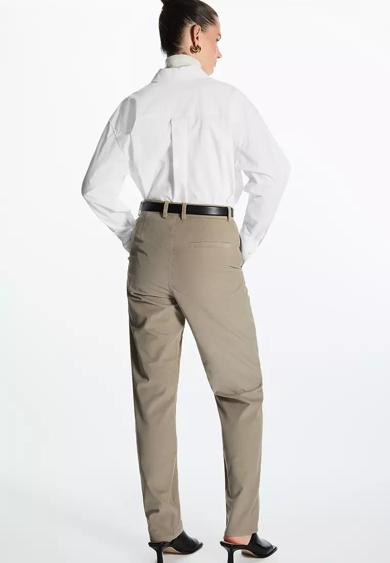 Straight-Fit Corduroy Chino Trousers