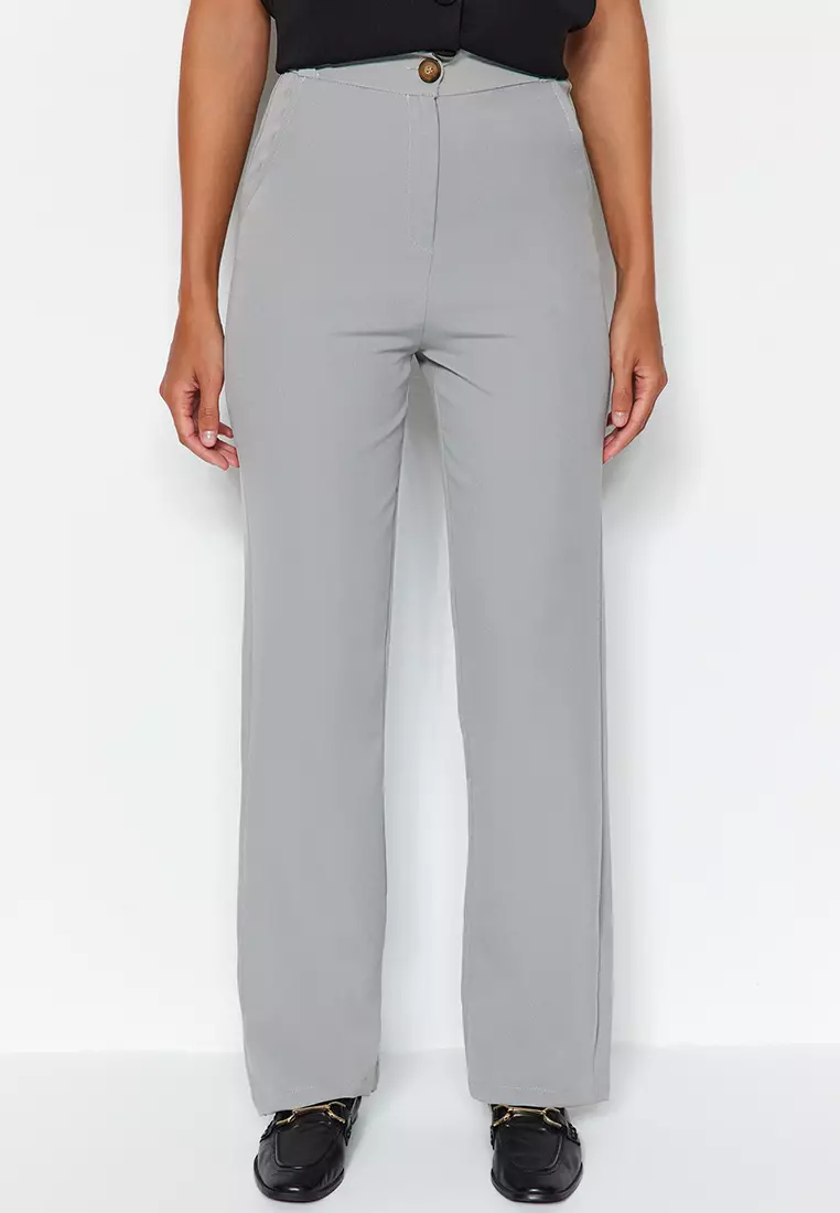 Straight leg ladies trousers clearance