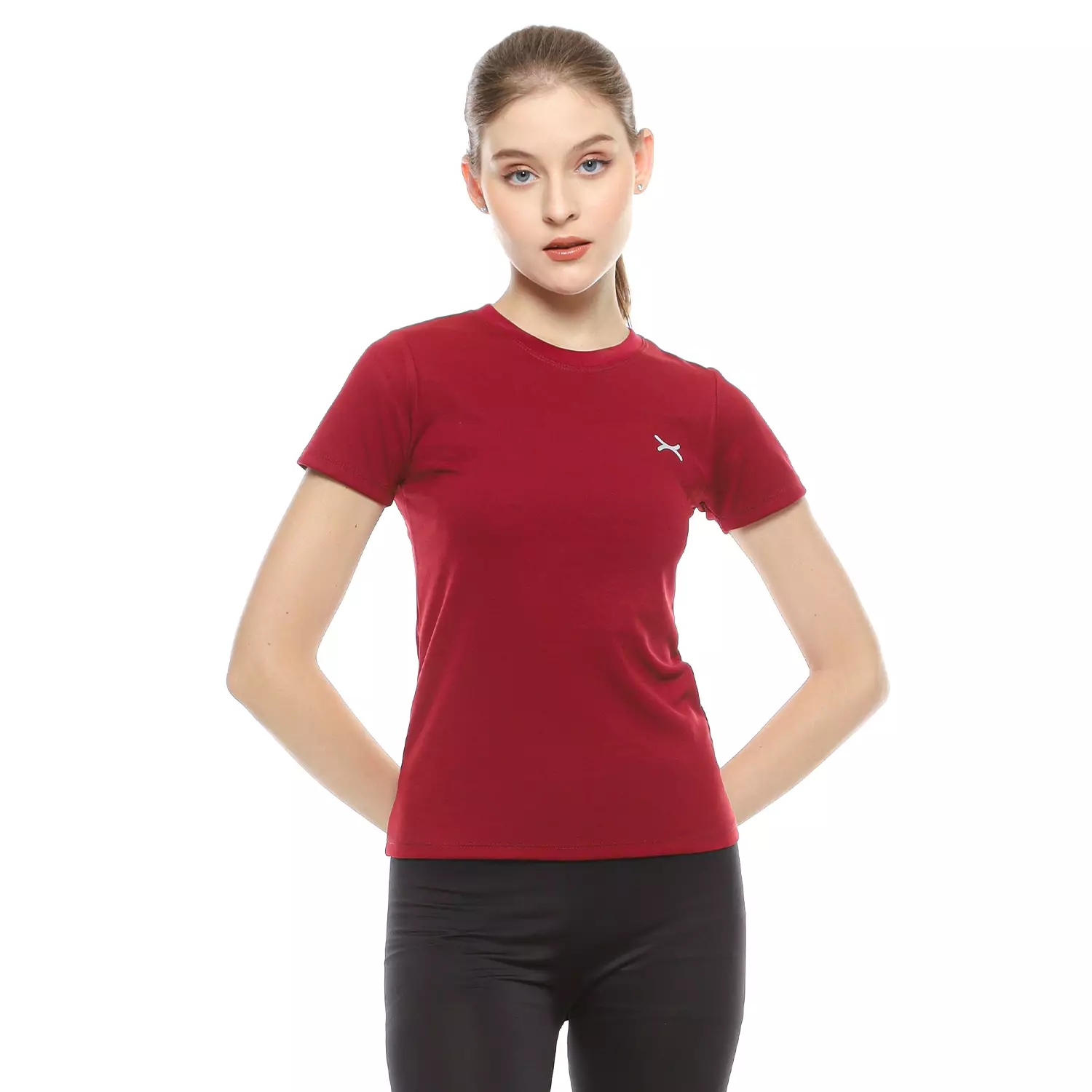 Running Tee Woman Essential series Maroon