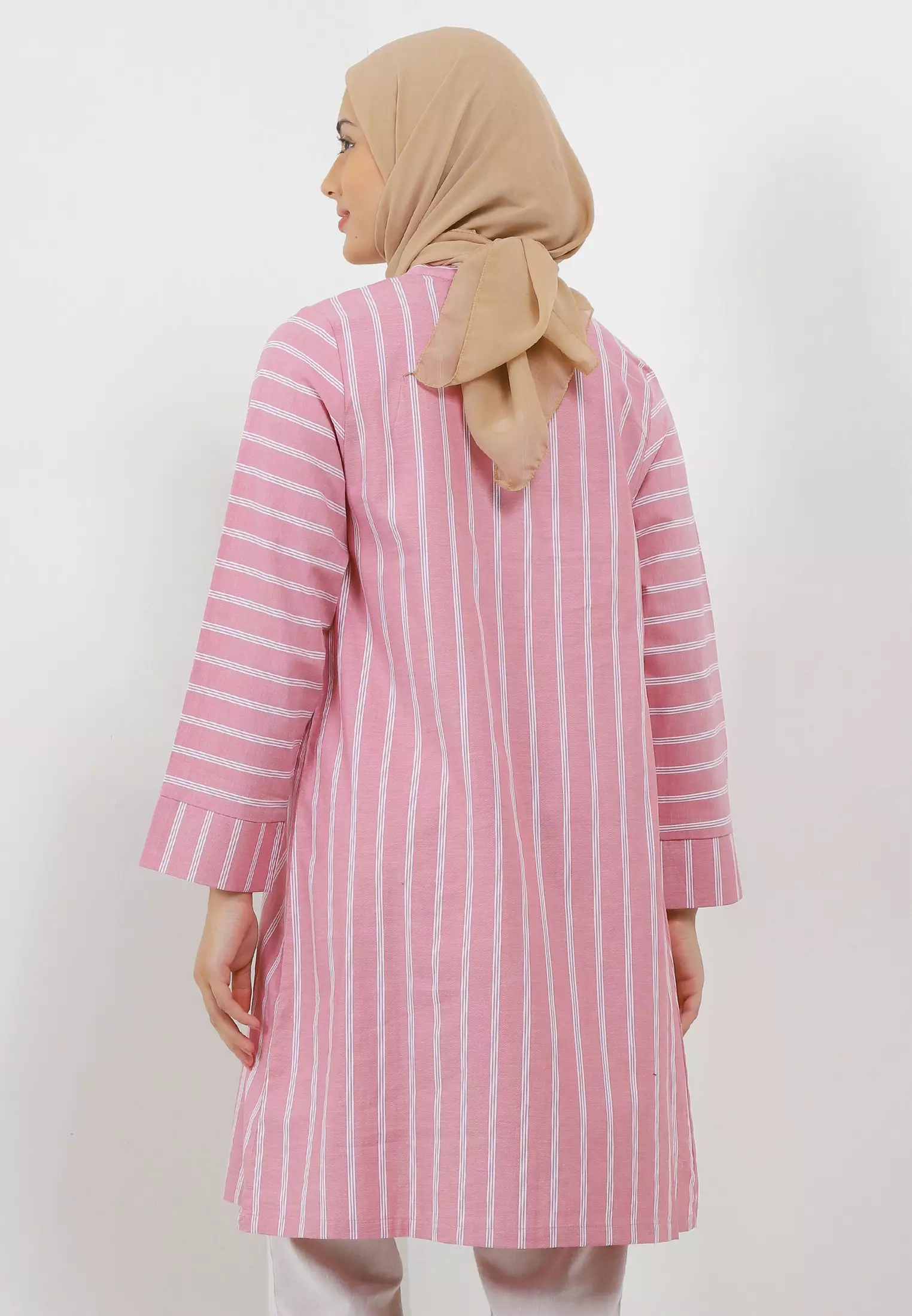 MFMW Dahana Tunik Merah Motif Salur