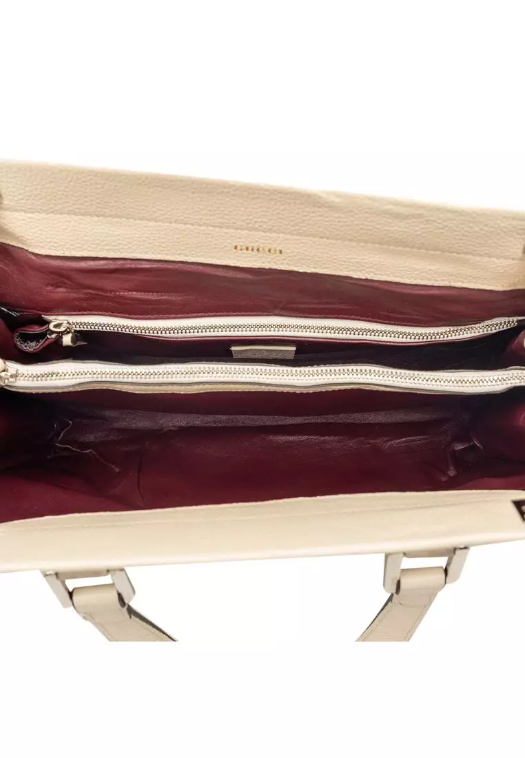 Pre-Loved Gucci Medium Calfskin Zumi Top Handle Bag
