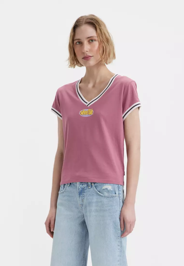 womens pink levi t shirt