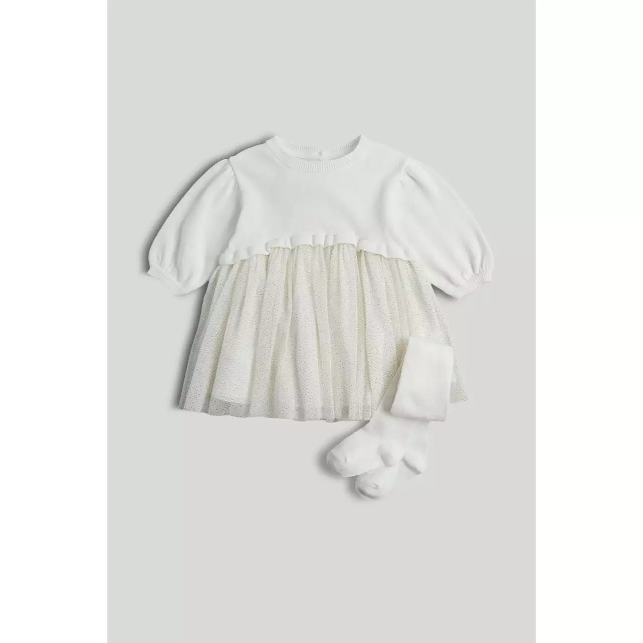 Mothercare Floral Knitted Dress and Tights Set