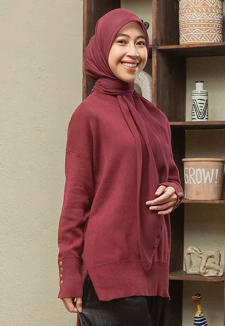 Michi Knit Maroon