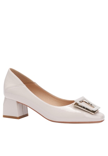 Twenty Eight Shoes white Square Buckle Patent Leather High Meels 1280-31 F1C9DSHF0D61CBGS_1