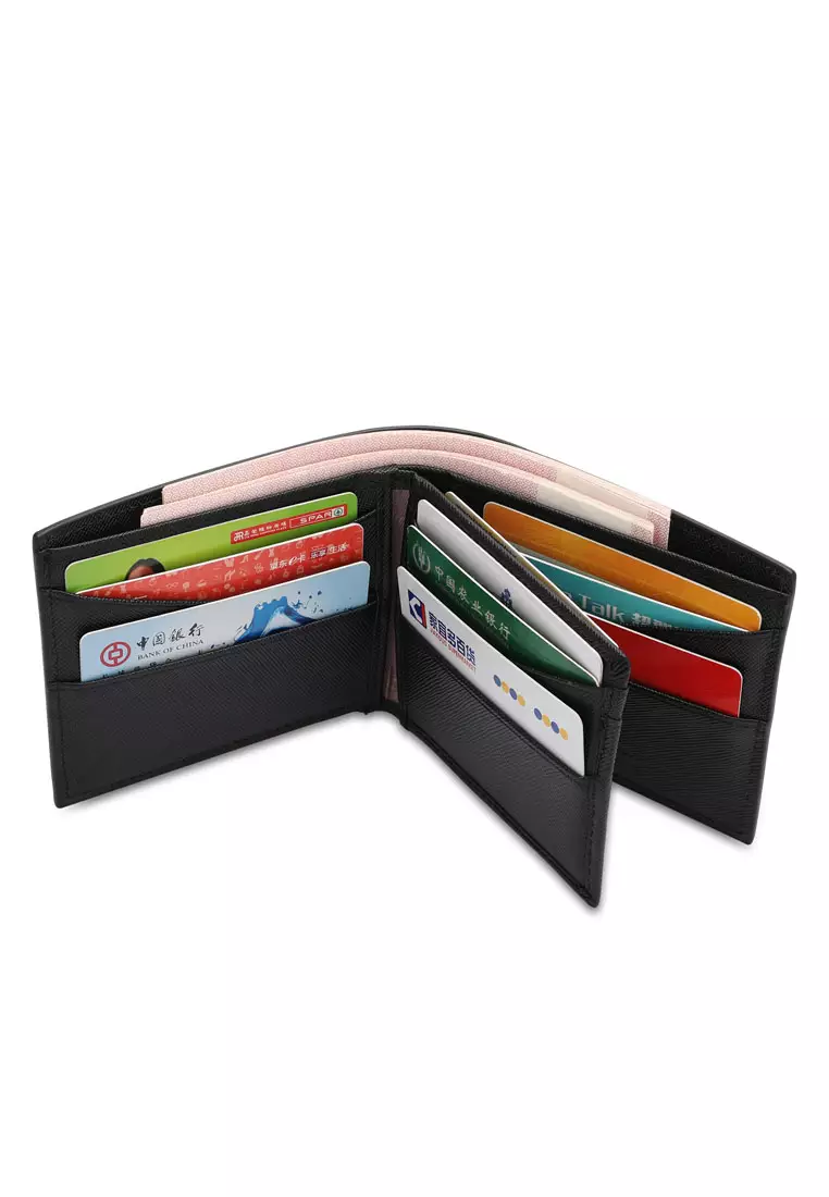 Men's Genuine Leather RFID Blocking Bi Fold Wallet (Dompet Bi Fold Pria Kulit Genuine RFID Blocking)