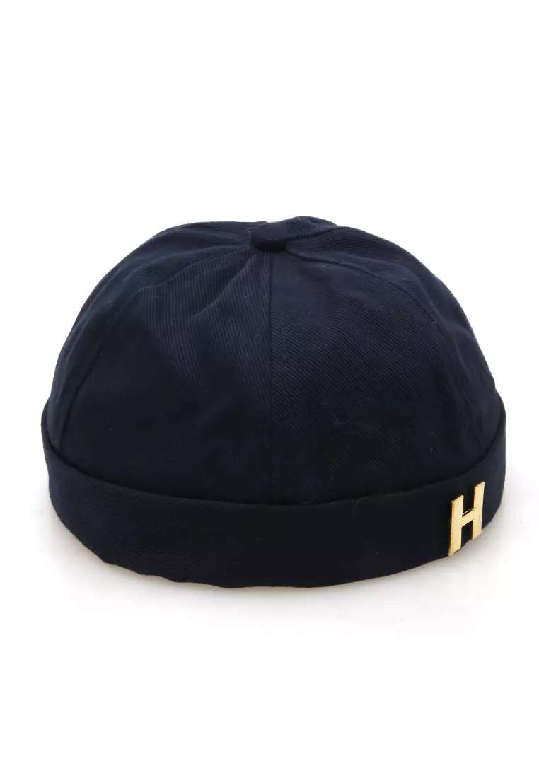 Kai Topi Peci Miki Hat Polos Pria Wanita Uniqe Design Material Cotton ORIGINAL - Navy