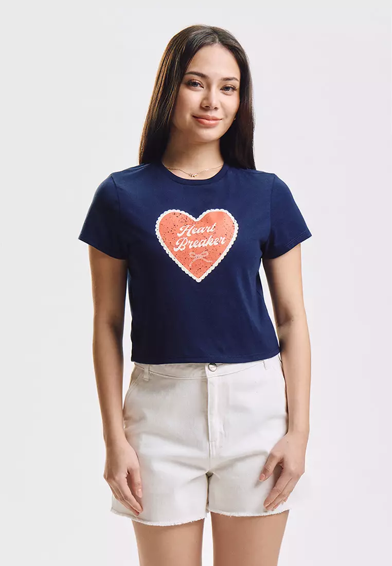 Heart Breaker Slim Graphic T-Shirt