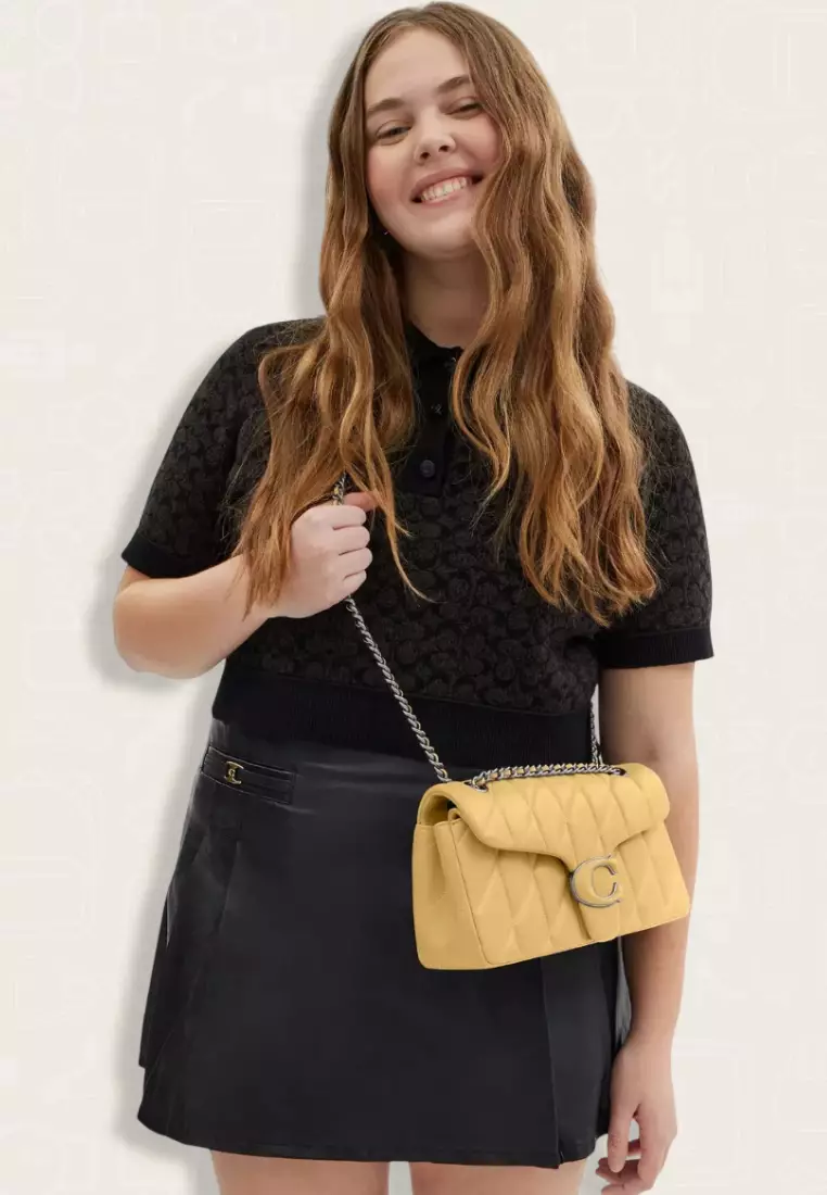 Coach Tabby Shoulder Bag 26 With Quilting Yellow