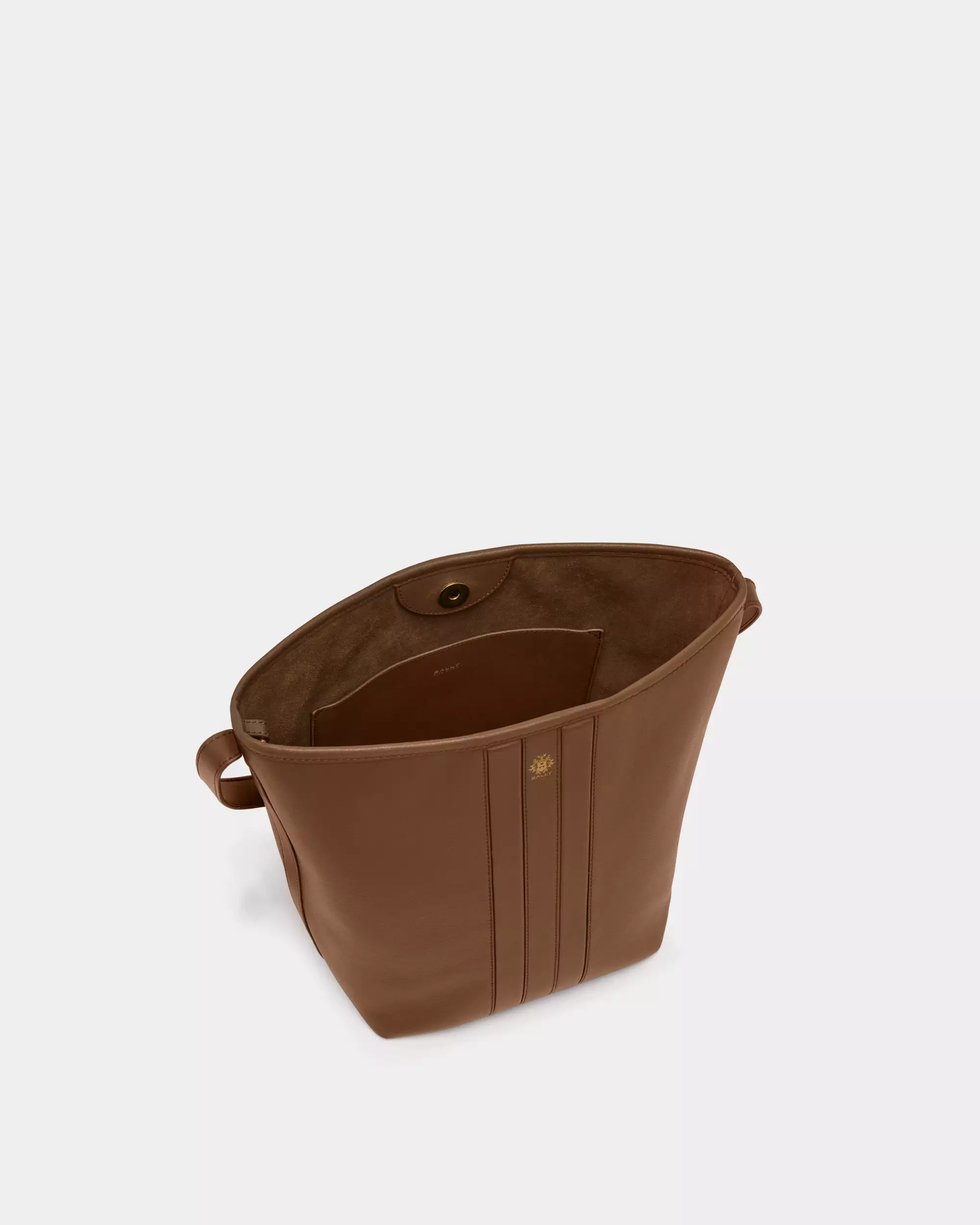 Bally Signature Bucket Bag Elisabeth in Leather - Brown