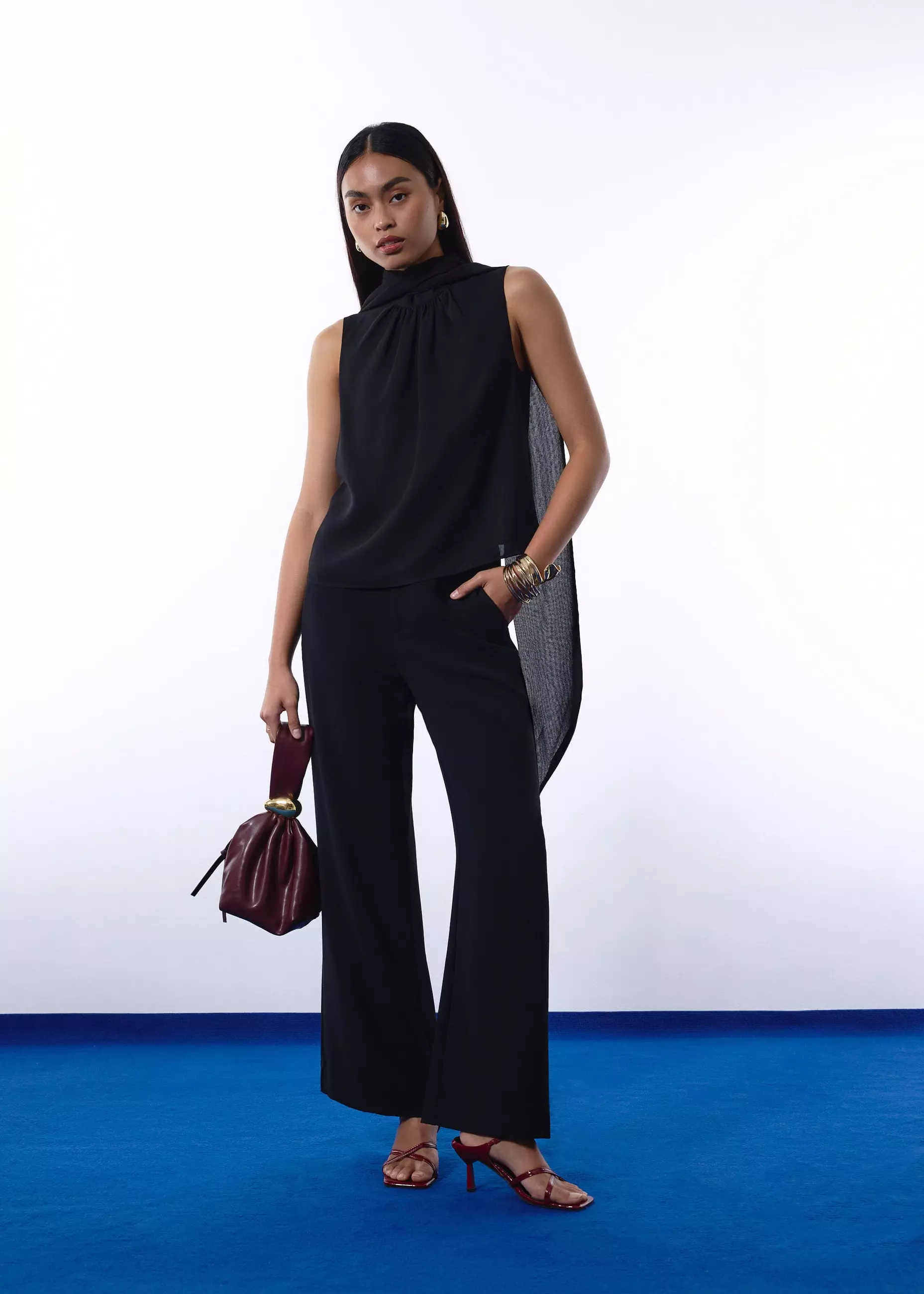 Atasan Wanita - Nabi Multi-way Mock Neck Shell Top