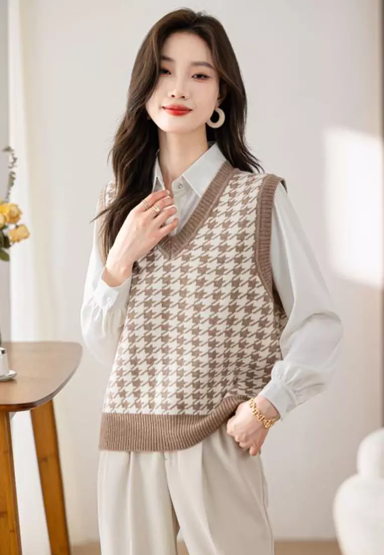 Sweater 2024 sleeveless vest