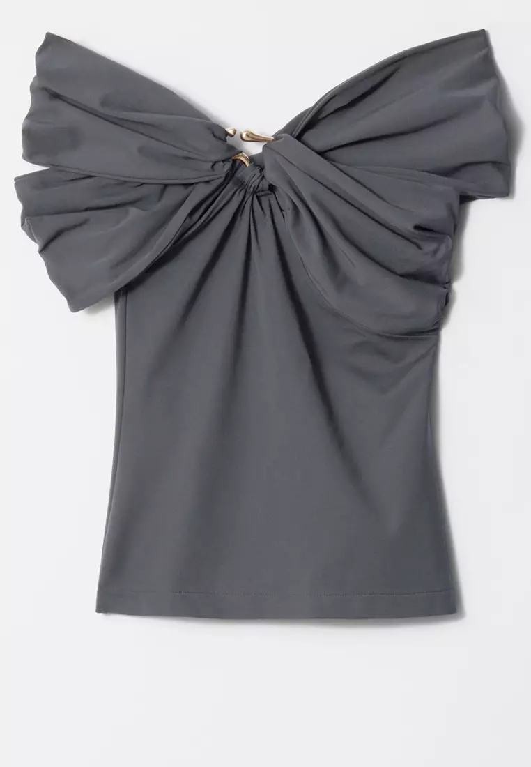 Draped Off-Shoulder Top