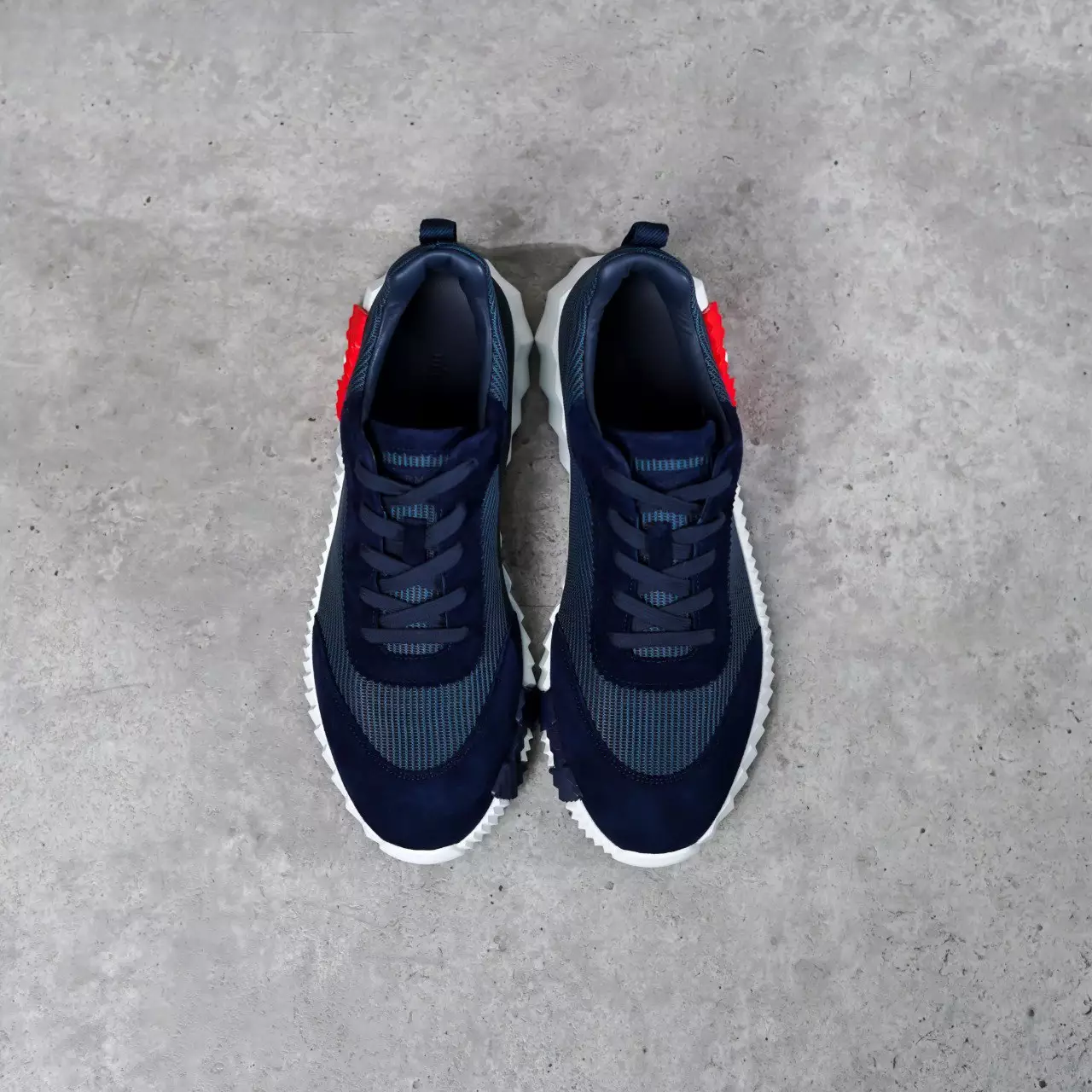 Sepatu HERMES BOUNCING RED NAVY SNEAKER 100% ORIGINAL