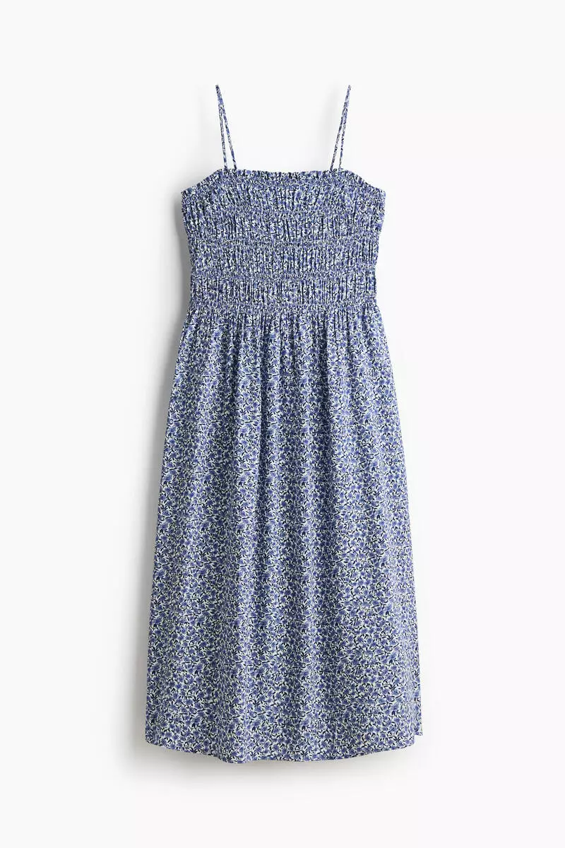 Smocked strappy dress