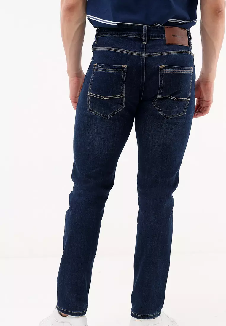 Denim Long Tapered Stretch Jeans
