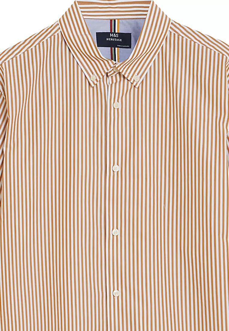 Jual Marks & Spencer Pure Cotton Striped Shirt Original 2024 | ZALORA ...