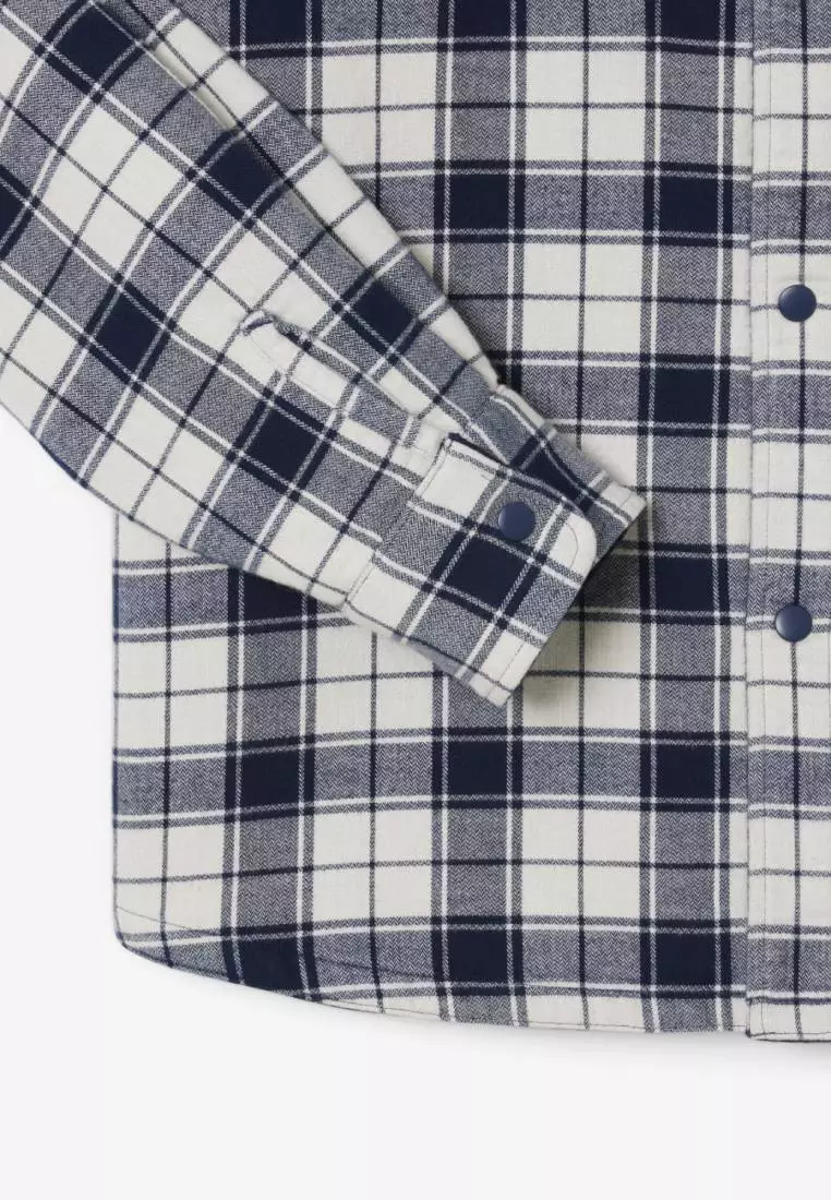 Oversized Plaid Flannel Overshirt