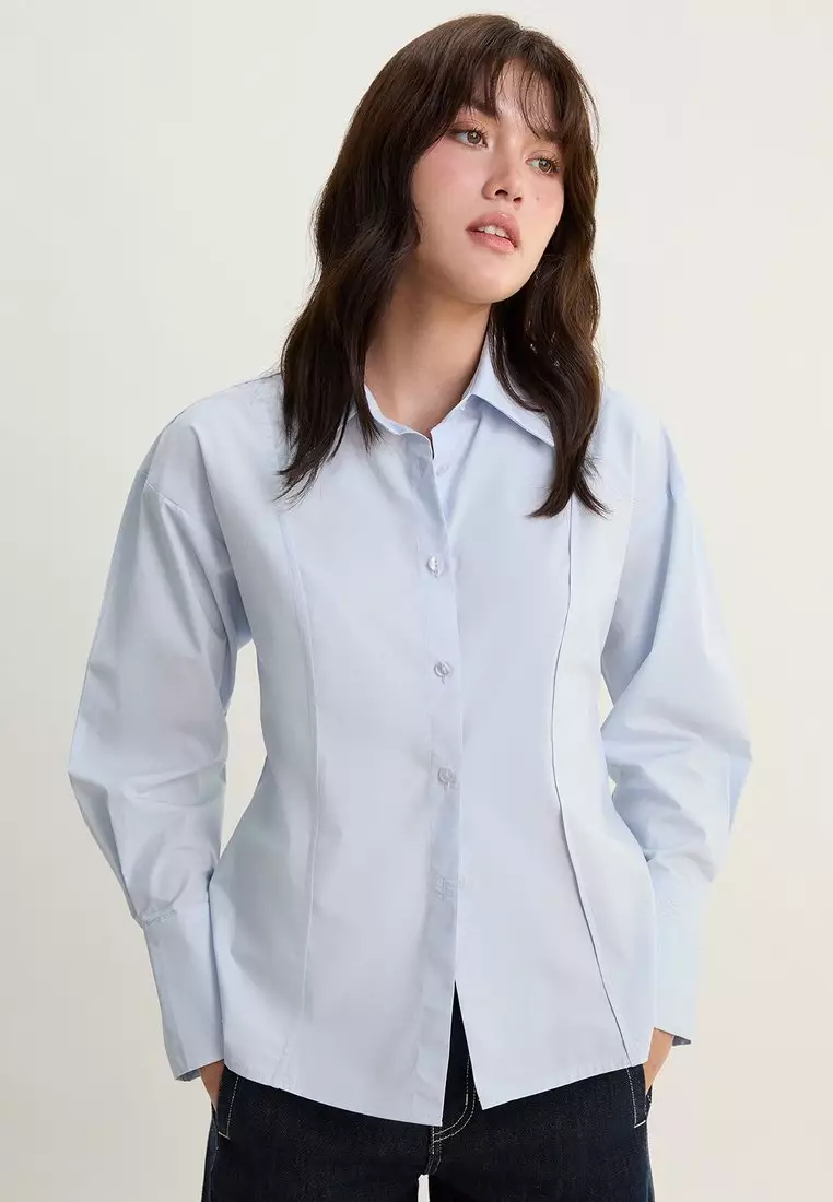Tailored Button Down Shirt - Blue