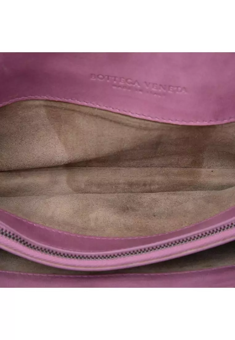 Pre-Loved Bottega Veneta Nappa Intrecciato Olimpia Knot Shoulder Bag