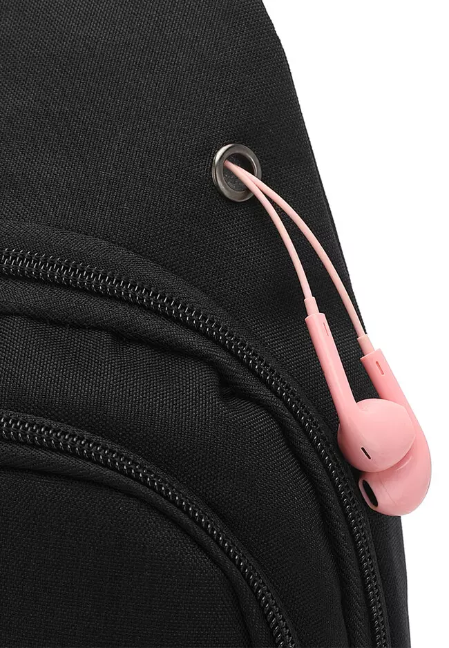 Men's Chest Bag / Sling Bag / Crossbody Bag - Black