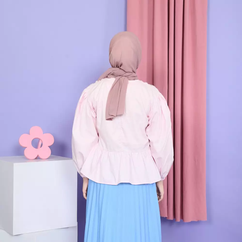 Liora Rubber Blouse - Soft Pink M19571 R91S5
