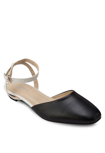 Christinezalora時尚購物網的koumi koumi 撞色包頭踝帶涼鞋, 女鞋, 鞋