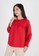 Sorabel red Yuzu Gather Button Blouse Red 89596AA6554450GS_2