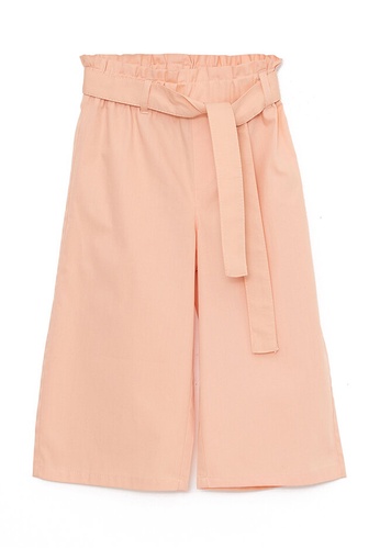 LC WAIKIKI orange Elastic Waist Wide Leg Poplin Girls Pants D5DE3KAC91A5B2GS_1