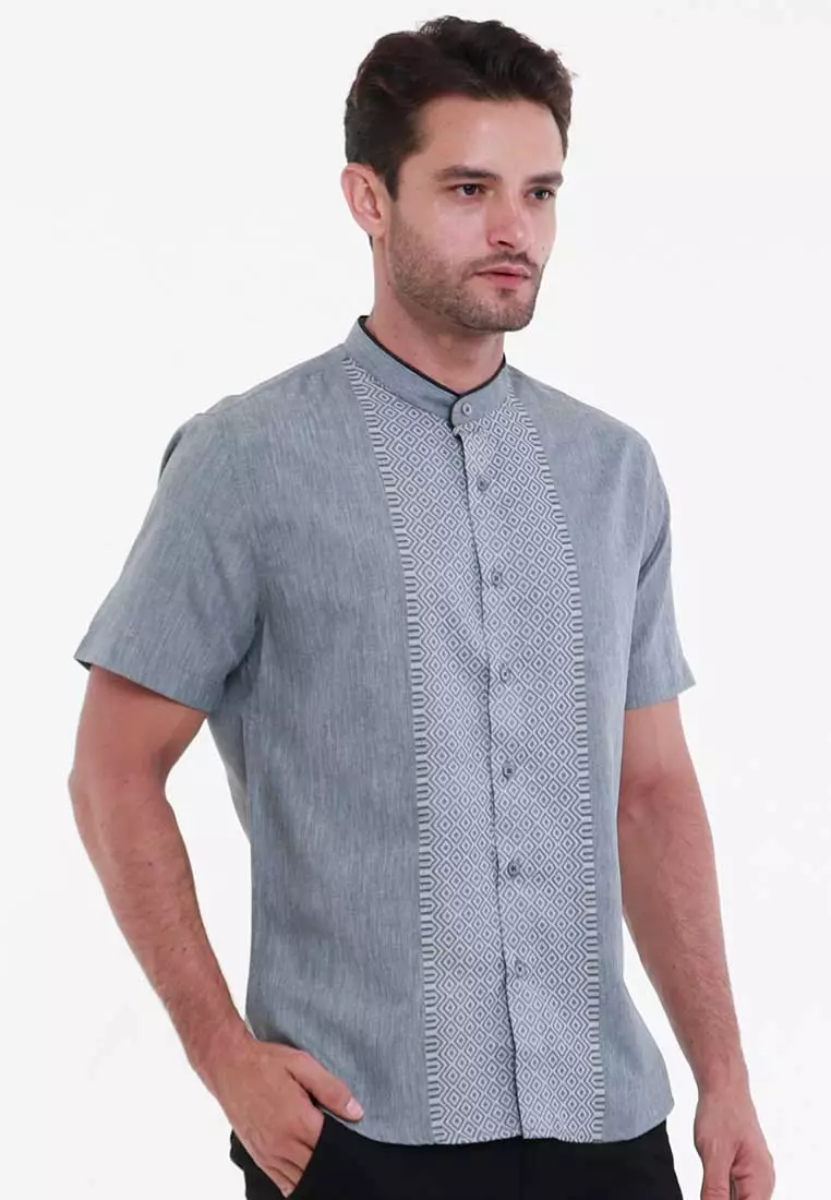 MAGINOT ZIA BLUE Koko Slim Fit Lengan Pendek