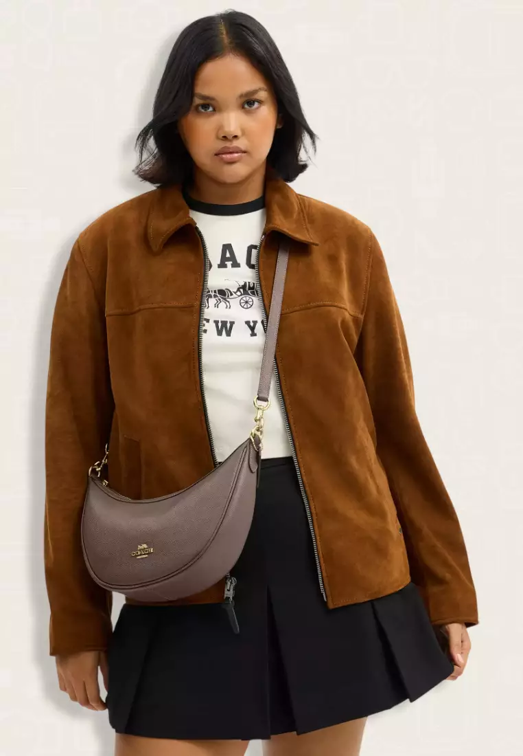 Coach Aria Shoulder Bag Dark Stone