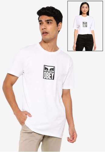 OBEY white Eyes Icon 3 Tee E867AAADE89C95GS_1