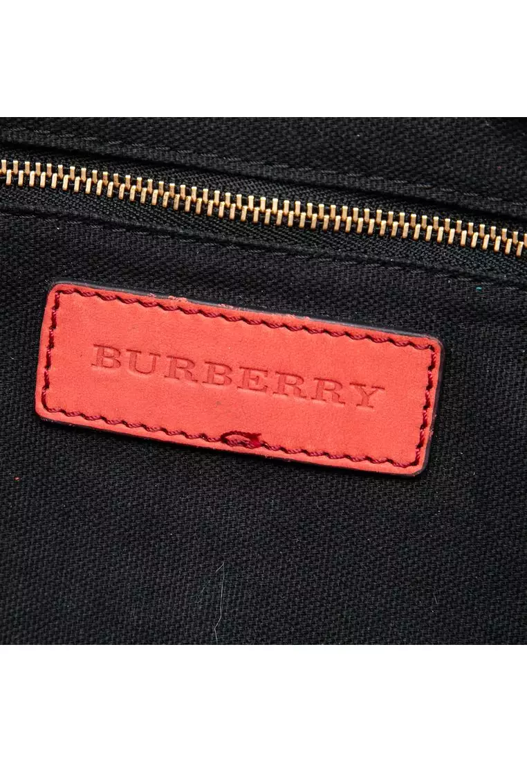 Pre-Loved Burberry Medium House Check Canvas Sartorial Alchester Satchel