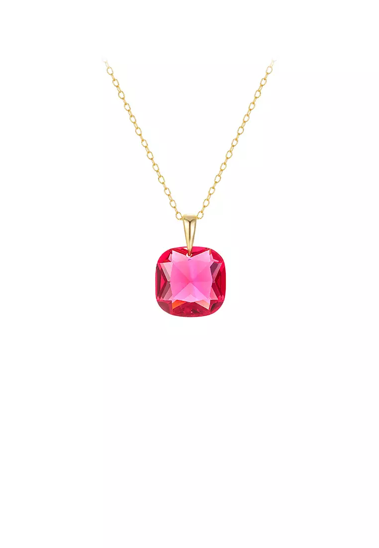Red cubic zirconia deals necklace
