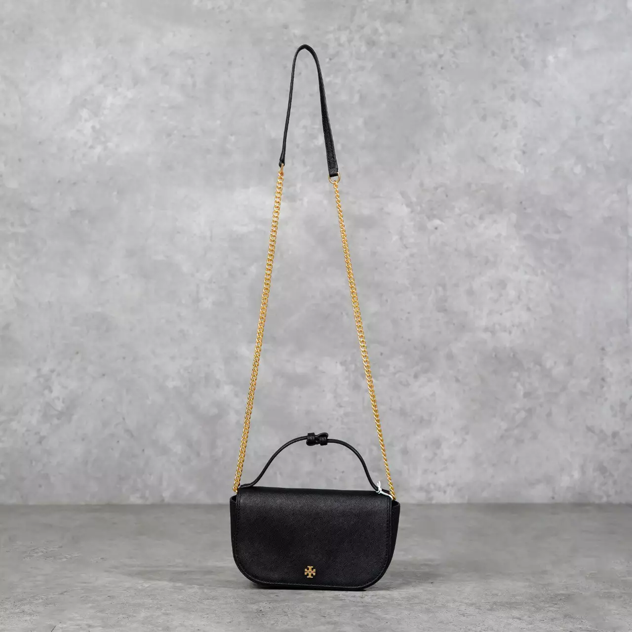 Tas TORY BURCH EMERSON GHW BLACK FLAP SHOULDER BAG 100% ORIGINAL