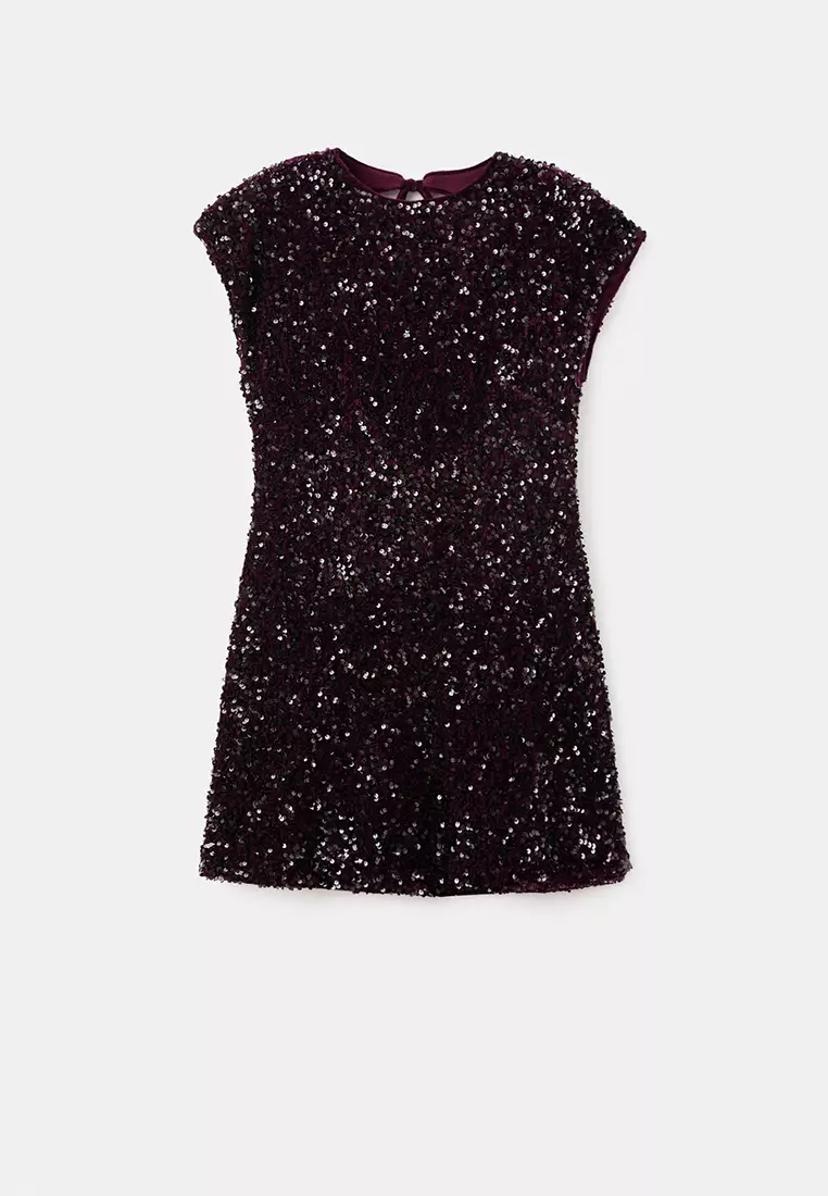 Sequin Dress With Open Back