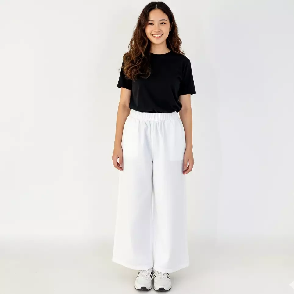 Celana Panjang Wanita - Kelly Wide Denim Pants
