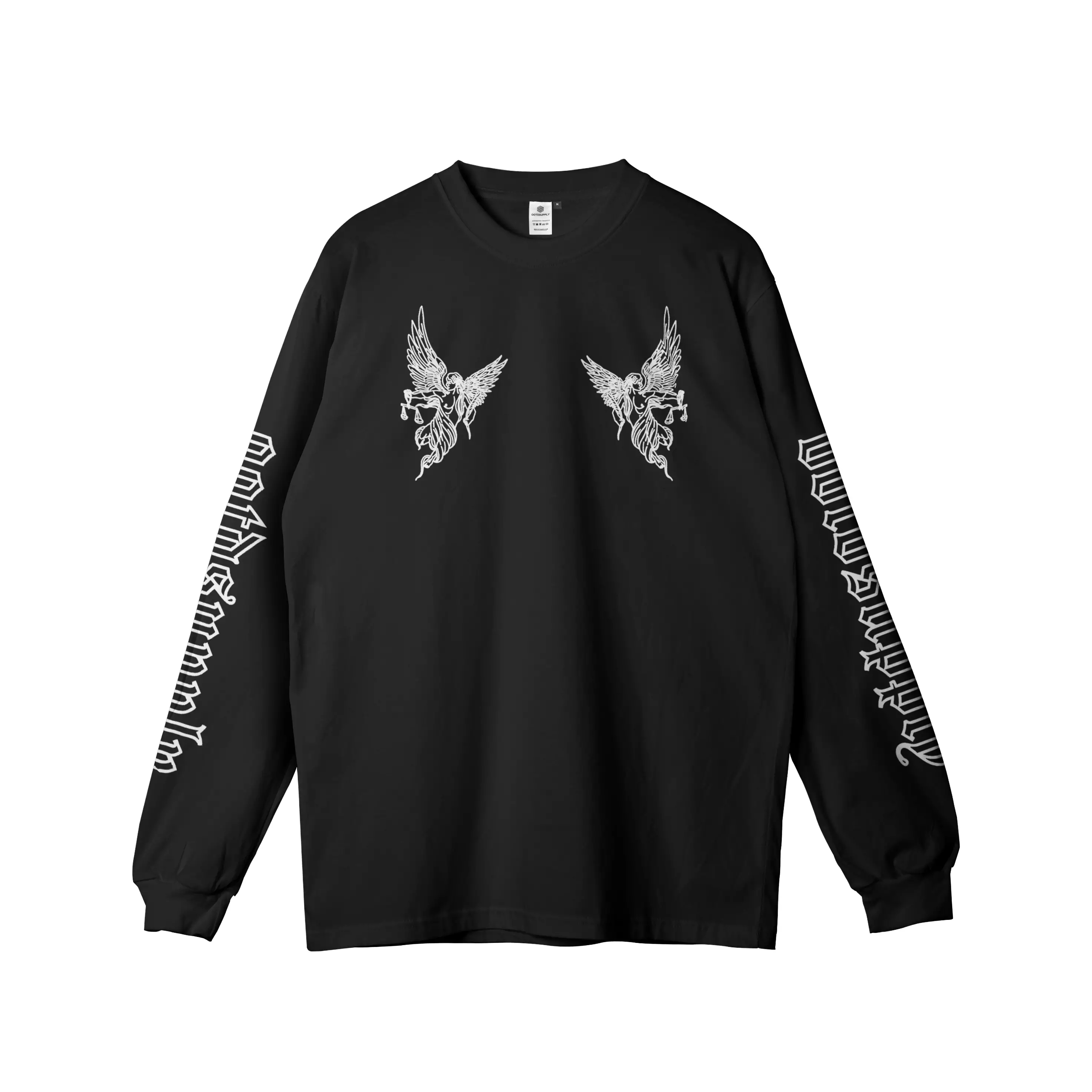 OOTDSUPPLY Longsleeve Orthodox Black l Kaos Lengan Panjang Pria dan Wanita