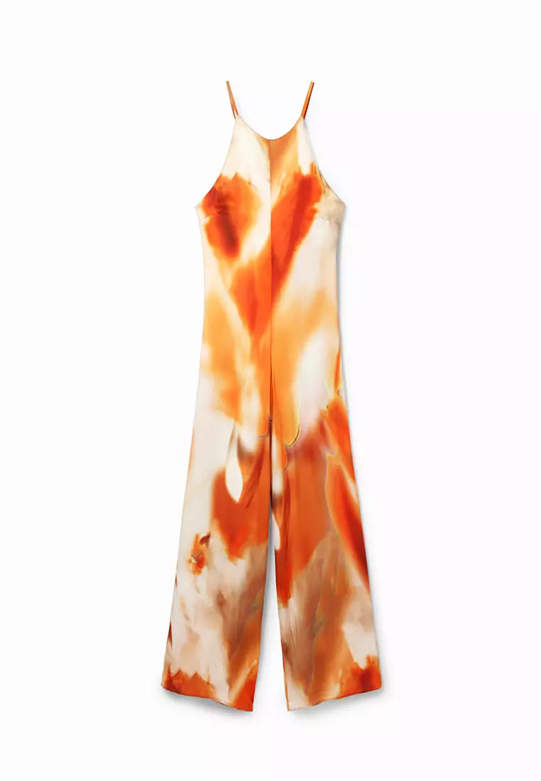 Desigual Woman Abstract halter jumpsuit.
