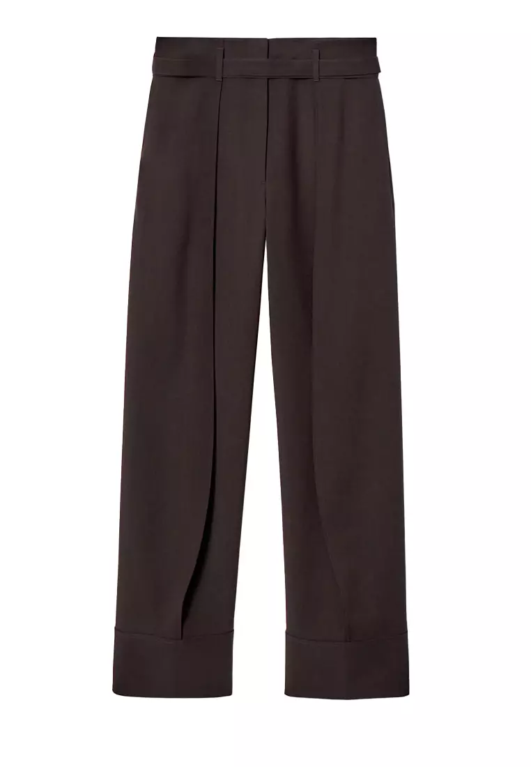 Turn-Up Wool-Blend Trousers