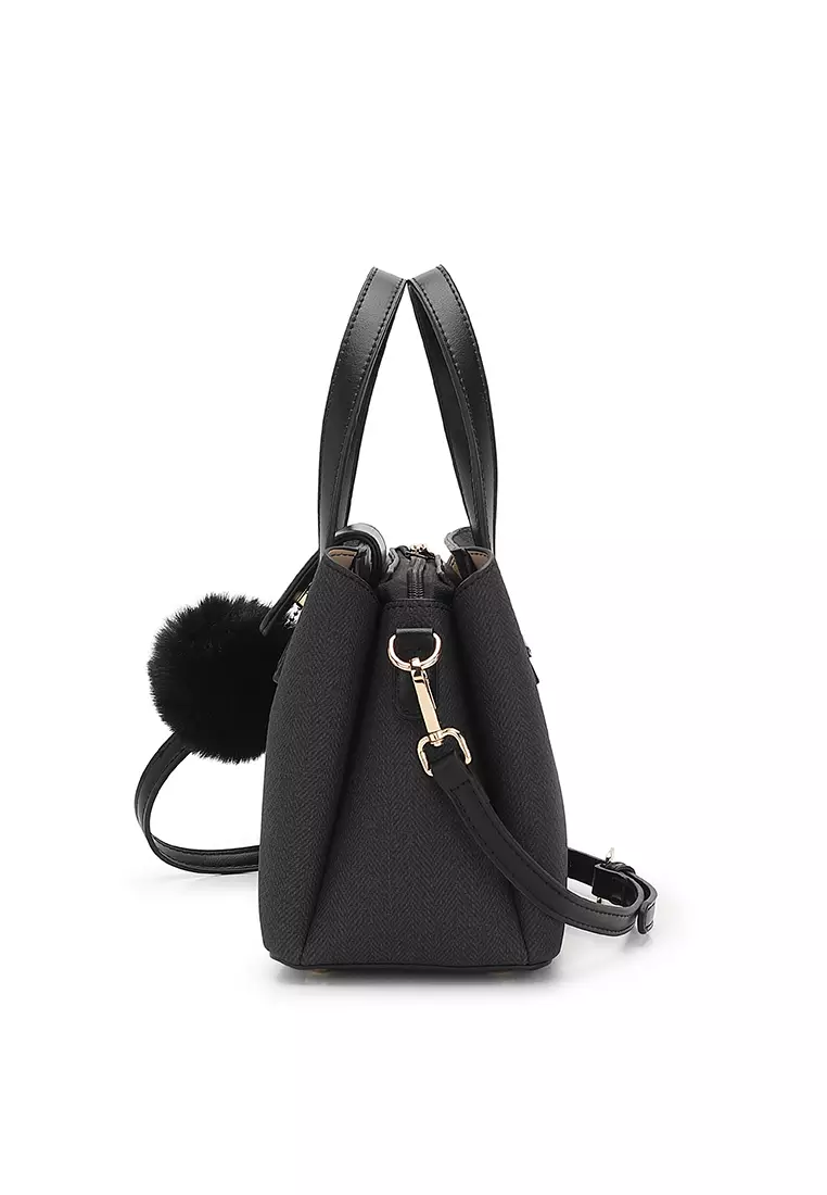 Women's Top Handle Bag / Sling Bag / Crossbody Bag / Shoulder Bag - Black