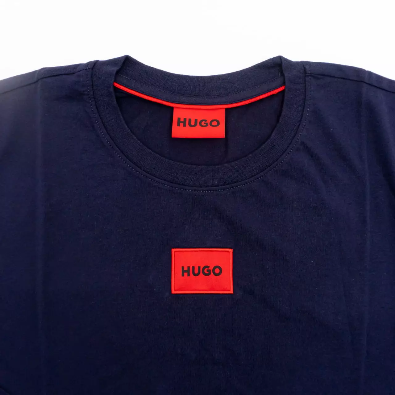 Diragolino Logo-Label T-Shirt in Cotton Jersey Blue