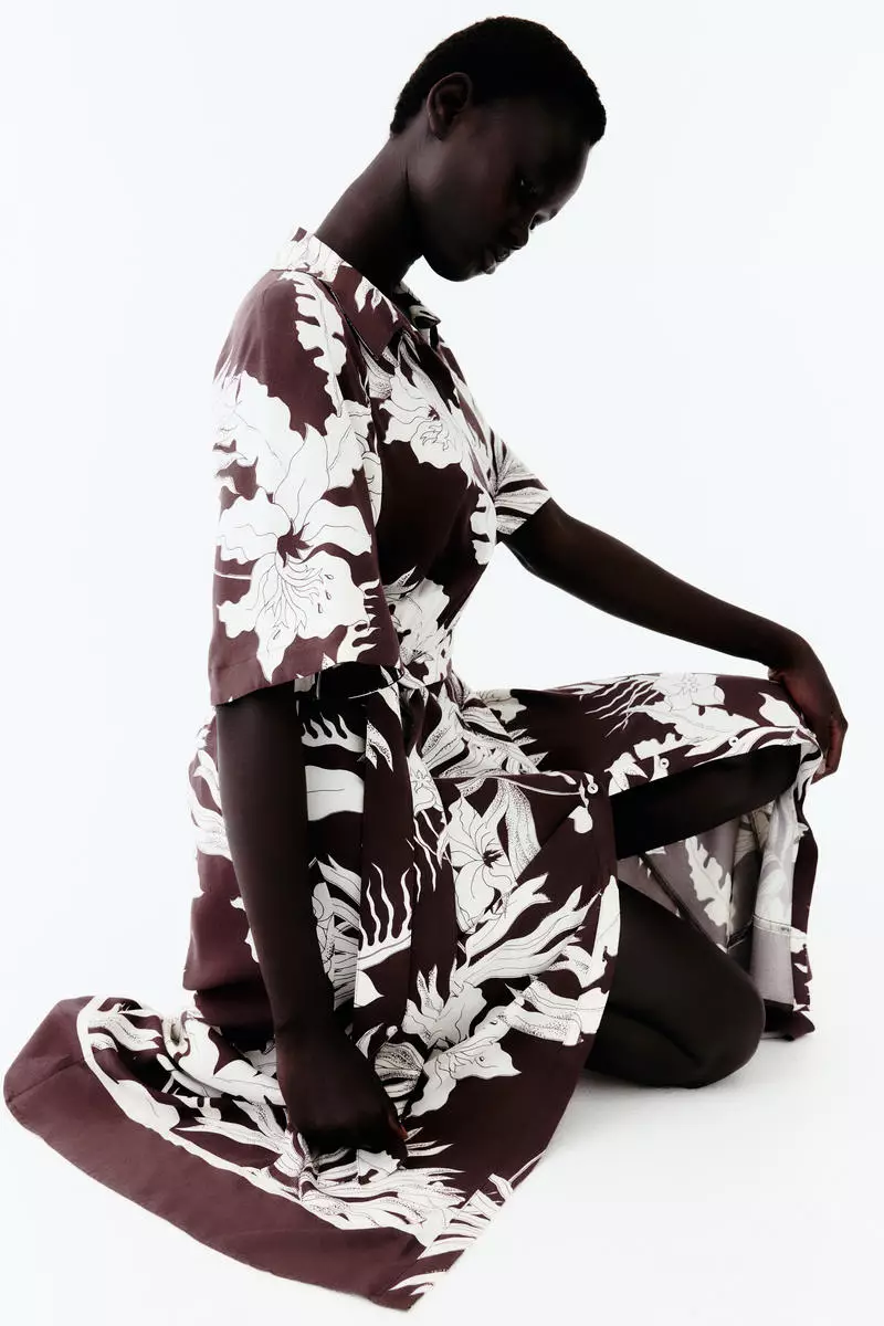 Tie-belt shirt dress